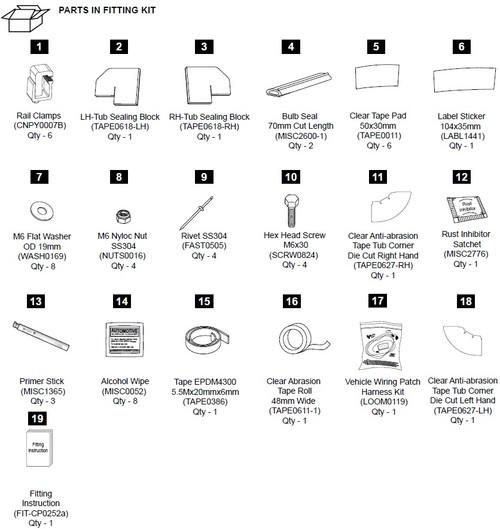 Shop Premium Canopy Hardware Fitting Kit - VW Amarok 2017-23