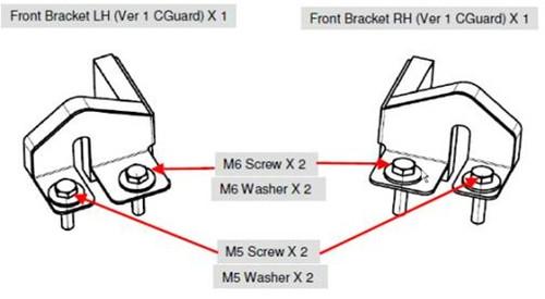 Shop Replacement Front Bracket for EGR Soft Tonneau Cover - 1 Pair - Ford Ranger PX 2011-22 with V1 Cabin Guards (SFTC0045)