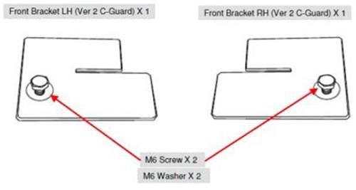 Shop Replacement Front Bracket for EGR Soft Tonneau Cover - 1 Pair - Ford Ranger PX 2011-22 with V2 Cabin Guards (SFTC0046)