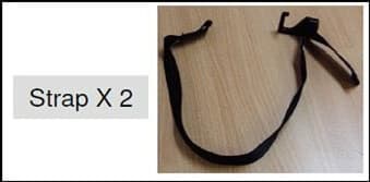 Replacement front roll-up straps for EGR soft tonneau cover, showing two black securing straps used to hold the cover rolled open on a ute tray