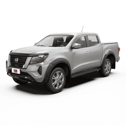 EGR Protection Pack fitted to Nissan Navara 2021 with bonnet protector, headlight guards and weather shields