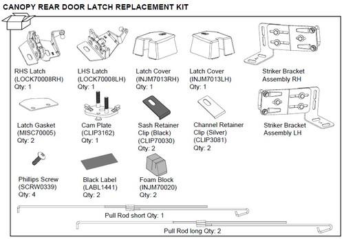 EGR Canopy Rear Door Latch Upgrade product image