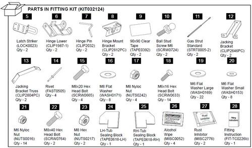 Hardware Fitting Kit inc. Gas Struts  product image