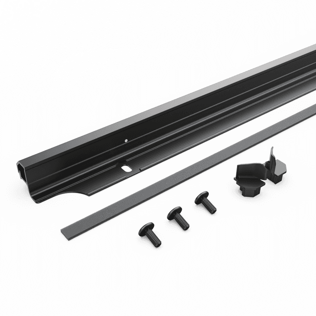Toyota Hilux RollTrac replacement tailgate rail kit with end caps and fastener