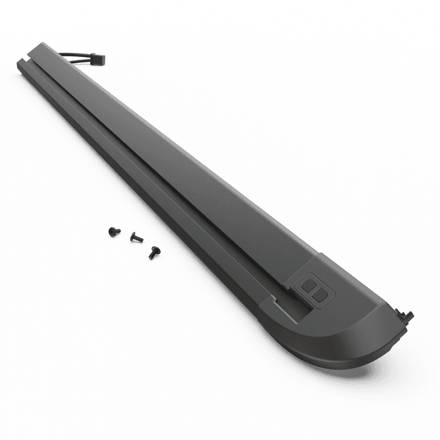 Volkswagen Amarok electric RollTrac left-hand side rail replacement with integrated buttons, wiring loom, and mounting fastener