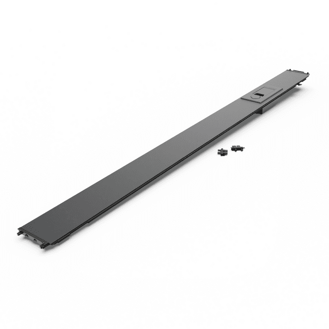 EGR RollTrac manual hand rail replacement for Volkswagen Amarok showing aluminium rail profile for tonneau cover system.