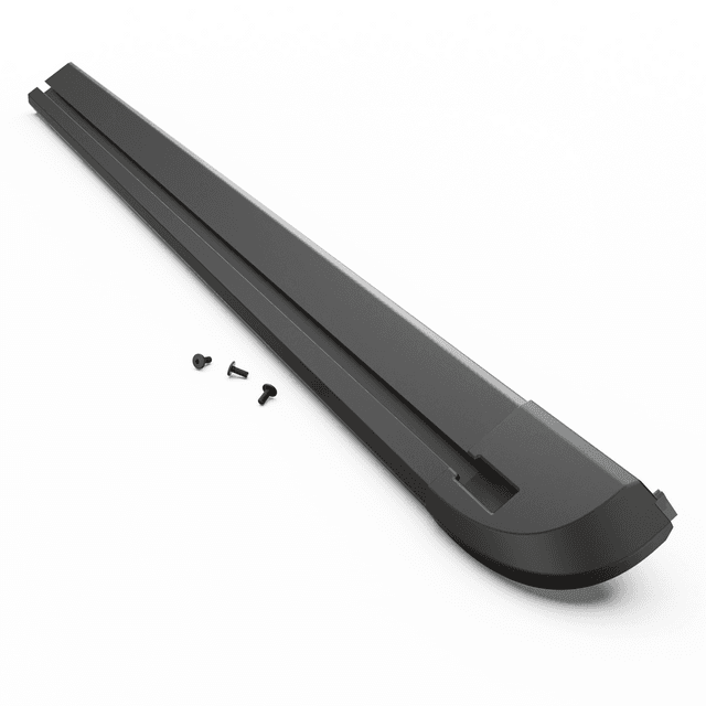 EGR RollTrac replacement left-hand side rail for manual tonneau cover with corner cap and mounting fasteners.