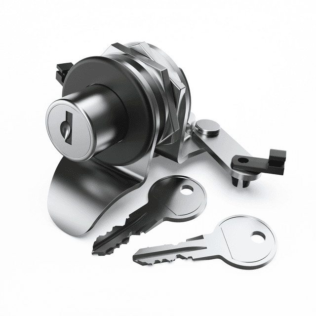 EGR replacement push button lock assembly for Holden VE and VF 3P Remote, showing exploded diagram of lock barrel components, springs, washers, and mounting hardware
