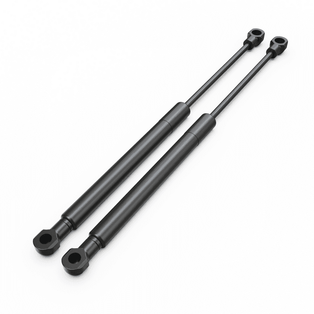 EGR Premium Canopy rear door gas strut kit for Mitsubishi Triton MQ and MR V1 2015-onwards, showing two black gas struts for smooth and supported rear door opening