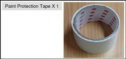 Roll of clear paint protection tape used to protect vehicle surfaces from scratches and abrasion during canopy or accessory installation