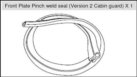 Cabin guard pinch weld seal for Ford Ranger PX 2011–22 V2, EPDM replacement seal designed to weatherproof soft tonneau cover and cabin guard connection
