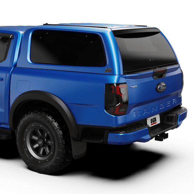 Ford Ranger RA fitted with EGR GEN3 Canopy, rear three-quarter view