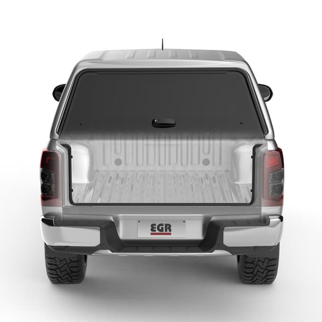 Mitsubishi Triton MQ 2015–2018 fitted with EGR Dust Defender, rear view showing sealed tailgate area for dust and water protection