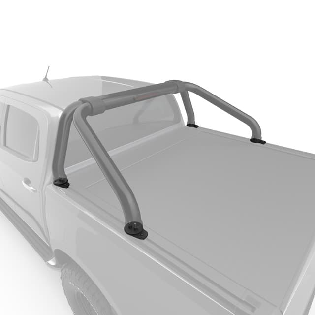 Mazda BT-50 2020-on fitted with EGR RollTrac Sports Bar Adapter Kit, showing raised sports bar integration and clean factory-style alignment