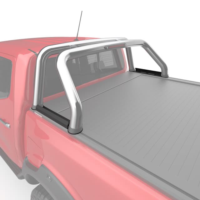 Nissan Navara MY21 tub showing EGR RollTrac Sports Bar Adapter Kit mounting location on side rail