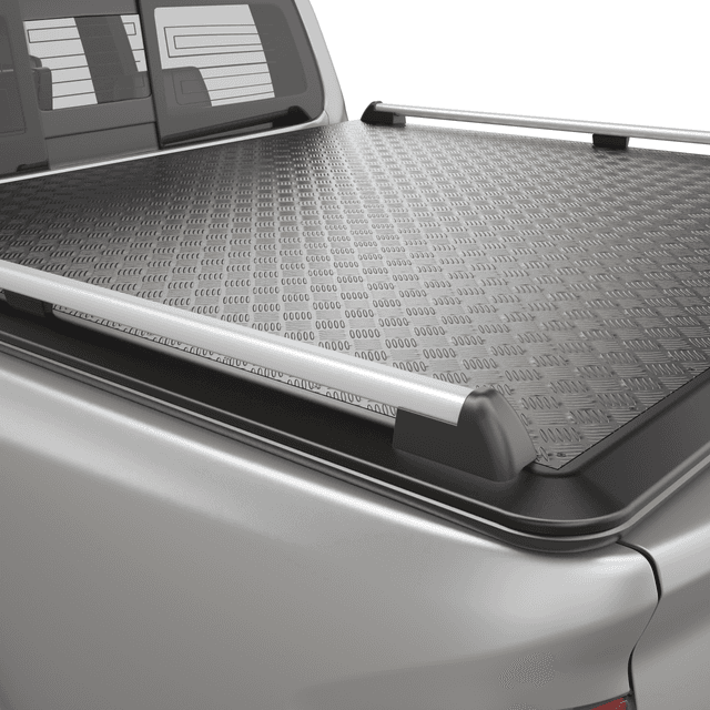 Side view of EGR Load Shield Side Rail installed along the hard lid edge