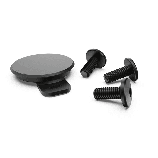 EGR RollTrac Rubber Key Lock Cover with mounting screws, designed to protect tonneau cover lock from dust, dirt and weather exposure.