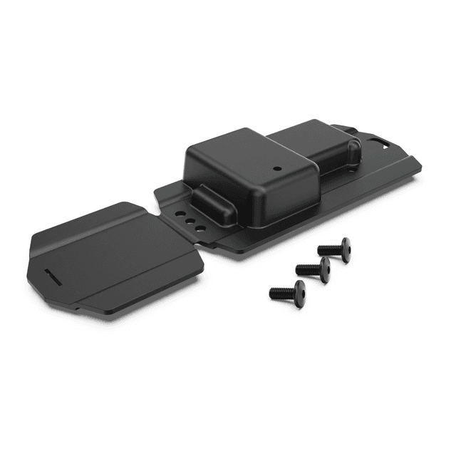 EGR RollTrac Actuator Cover Kit with undercover lock housing and mounting screws, designed to protect tonneau actuator from dust, moisture and damage.