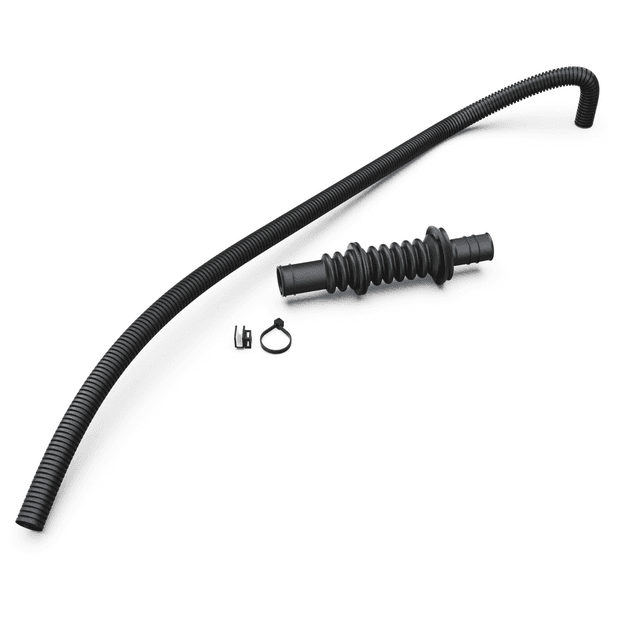 RollTrac rear drain tube components for tonneau cover water management